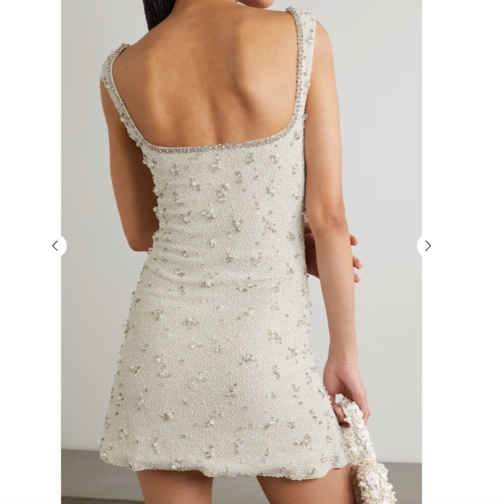 Clio Peppiatt Bridal Crystal Mini Dress | Size M - Picture 2 of 15